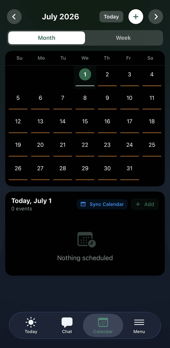 Apex calendar