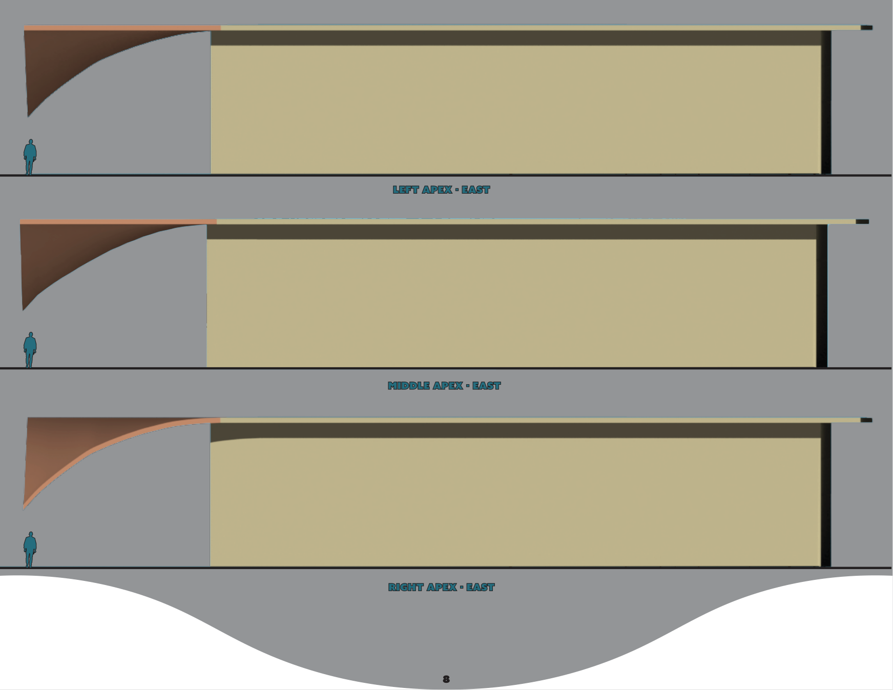 Fluid roof elevations showing panel variation