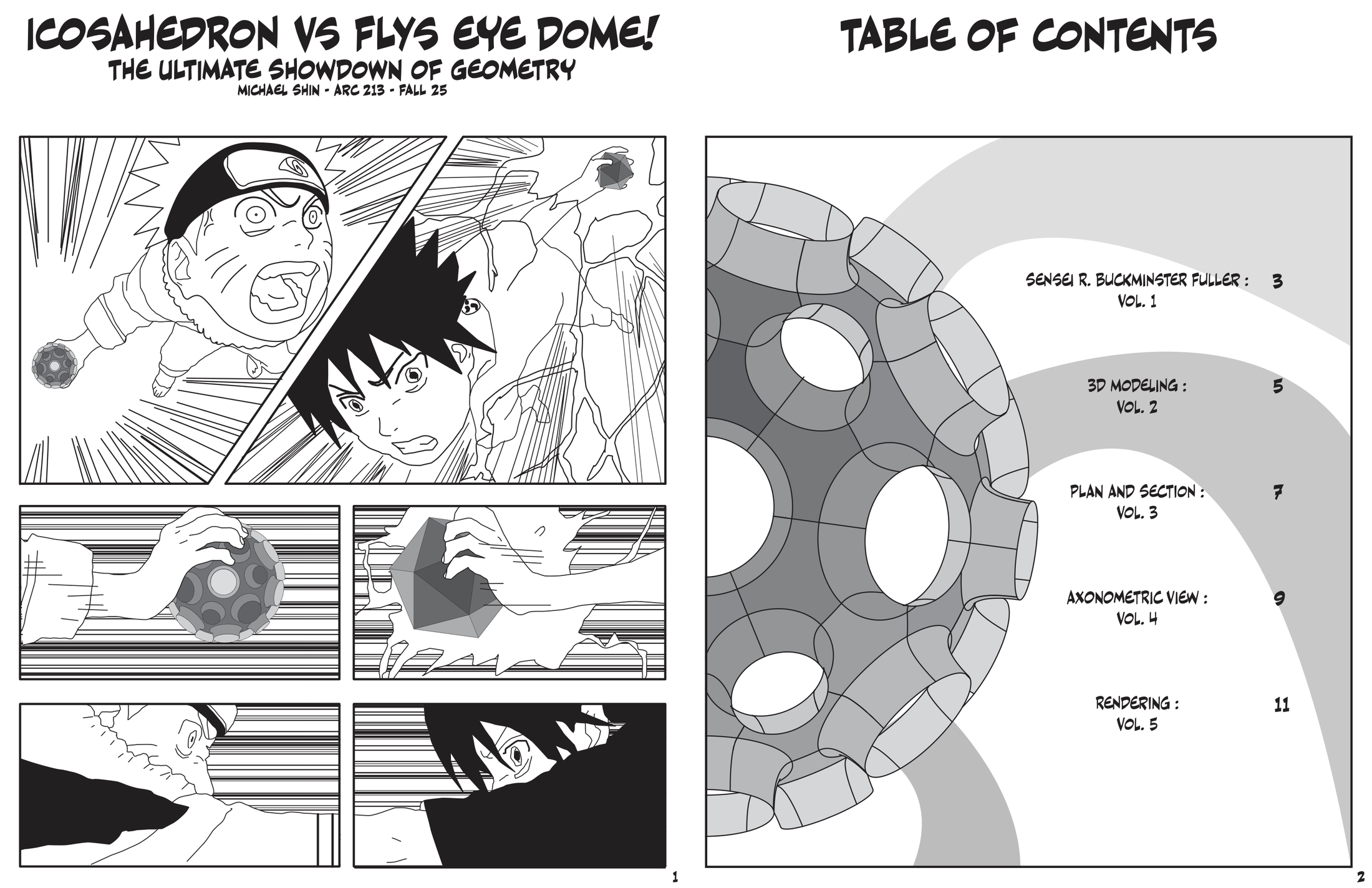 Booklet cover and table of contents