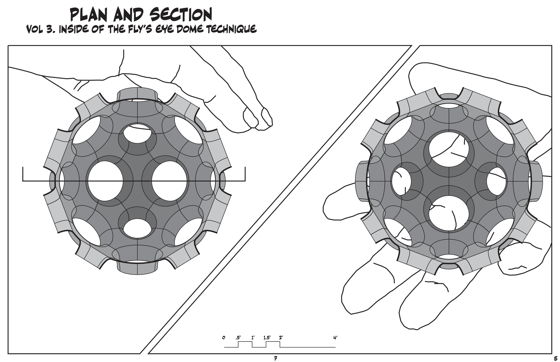 Vol 3: plan and section of the Fly's Eye Dome