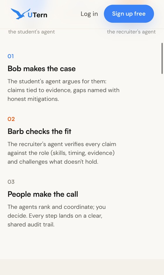 How it works: Bob makes the case, Barb checks the fit, people make the call